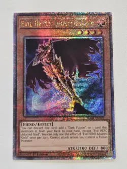 Dark Fusion (UTR) OP27 + Evil HERO Adusted Gold RA04 Quarter Century Secret Rare - Image 2