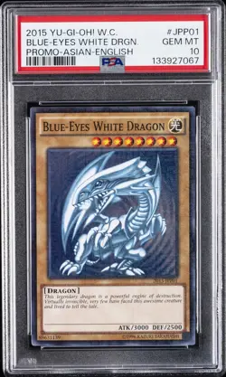 2015 YU-GI-OH! WORLD CHAMP PROMO ASIAN-ENGLISH BLUE-EYES WHITE DRAGON PSA 10 - Image 1