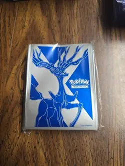Pokemon Trading Card Deck Sleeves 65 Ct. Xerneas Silver Blue - Image 1