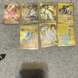 Pokemon Sword & Shield Full Art Gold card Lot of 7 Mint condition - Image 1
