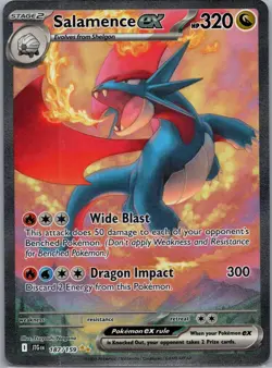 Pokemon TCG Salamence EX Journey Together Special Illustration Rare Card 187/159 - Image 1