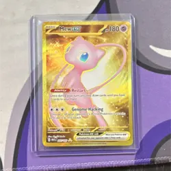 Pokemon Mew EX Holo Gold Secret Rare Full Art Card 205/165 HP180 English TCG - Image 1