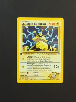 Pokemon TCG Lt. Surge's Electabuzz Gym Heroes 1st Edition Holo Card 6/132 - Image 1