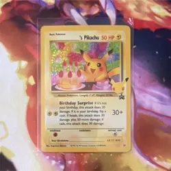 Birthday Pikachu Holo 25/25 1995 Nintendo Pokemon TCG Card Standard English NM - Image 1