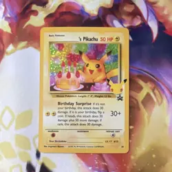 Birthday Pikachu Holo 25/25 1995 Nintendo Pokemon TCG Card Standard English NM - Image 2
