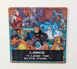 ⭐Eif Origin ELITE 4 LANCE Pokemon Lenticular Card Gameboy Card Rare NonTCG - Image 1