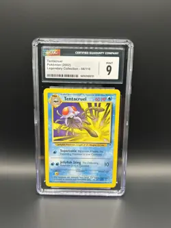 ⭐ CGC 9 MINT ⭐ Tentacruel Pokemon Legendary Collection Card 66/110 ✨ Vintage ✨ - Image 1