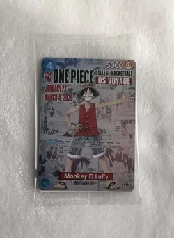 One Piece Money.D.Luffy US Voyage Rutgers College Promo Card SEALED, Card+Poster - Image 1