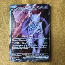 Team Rockets Mewtwo EX Holo Ultra Rare Card 213/182 Sv10: Destined Rivals - Image 1