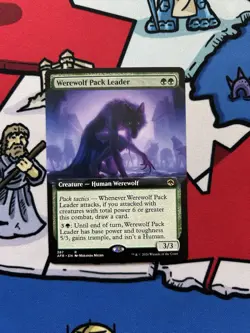 Werewolf Pack Leader x1 Mtg Extended Art Adventures in the Forgotten Realms - Image 1