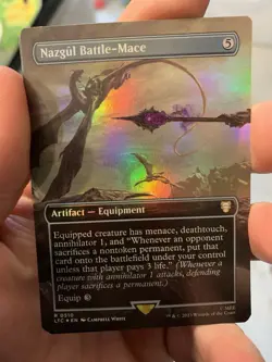 MTG Nazgul Battle-Mace *BORDERLESS FOIL* The Lord of the Rings 510 NM - Image 1