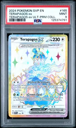 2024 POKEMON SVP EN-SV BLACK STAR PROMO #165 TERAPAGOS EX PSA 9 - Image 1