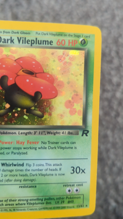 Dark Vileplume 13/82 Team Rocket Holo Pokemon TCG Vintage Card - Image 2