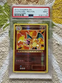 Pokemon Charizard 11/108 Evolutions Reverse Holo PSA 9 - Image 1
