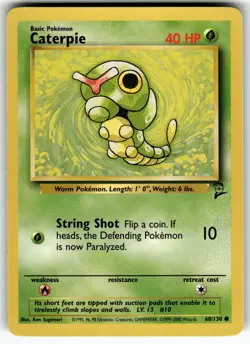Caterpie 068/130 Base Set 2 LP Pokemon Card TCG - Image 1