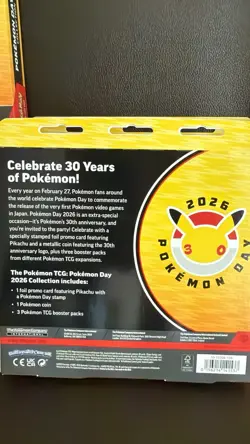 Pokemon TCG Pokemon Day 2026 30th Anniversary Collection Box - SEALED (x6) - Image 3