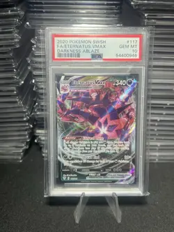 Pokemon TCG Darkness Ablaze: Eternatus VMAX 117/189 Ultra Rare PSA 10 Gem Mint - Image 1