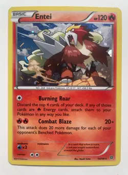 Pokemon TCG Entei Ancient Origins 14/98 Cosmos Holo Rare - NM/LP - Image 1