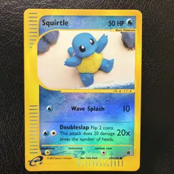 2002 Pokemon Expedition Squirtle 131/165 REVERSE HOLO E-Reader LP Rare - Image 1