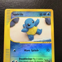 2002 Pokemon Expedition Squirtle 131/165 REVERSE HOLO E-Reader LP Rare - Image 2