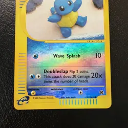 2002 Pokemon Expedition Squirtle 131/165 REVERSE HOLO E-Reader LP Rare - Image 3