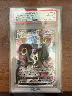 Pokemon Umbreon VMAX Full Art Ultra Rare Holo TG23 Brilliant Stars PSA 10 - Image 1