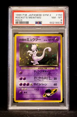 1999 Pokemon Japanese Gym 2 Rocket's Mewtwo #150 PSA 8 HOLO - Image 1