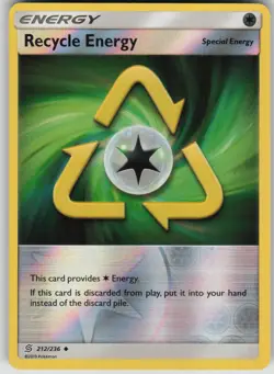 Pokemon TCG Recycle Energy Uncommon Reverse Holo SM - Unified Minds 212/236 - Image 1