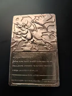 Pokemon Charizard 23K Gold Plated Playing bar 1999 - Image 2