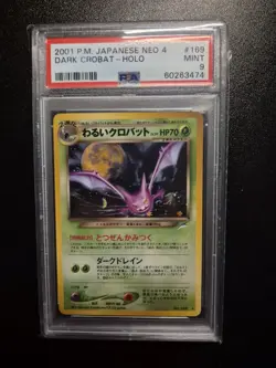 Pokemon TCG 2001 Neo 4 Japanese Holo Crobat #169 Neo Destiny Psa 9 - Image 1