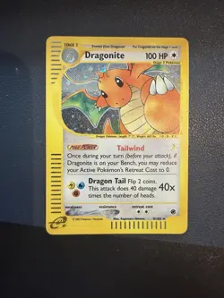 Pokemon Dragonite 9/165 Expedition Base Set Holo Rare Stage 2 100 HP English - Image 1