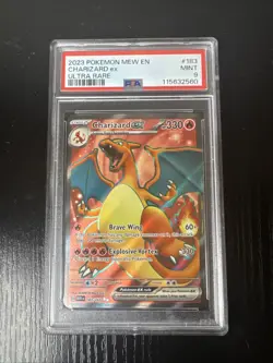 2023 POKEMON MEW EN-151 ULTRA RARE #183 CHARIZARD EX PSA 9 - Image 1