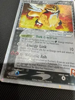 Pokemon TCG: Rocket's Entei EX (Holo) Ultra Rare 97/109 EX Team Rocket Returns - Image 1