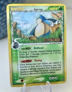 Snorlax (Delta Species) 10/101 Dragon Frontiers Reverse Holo Stamped Pokemon DMG - Image 2
