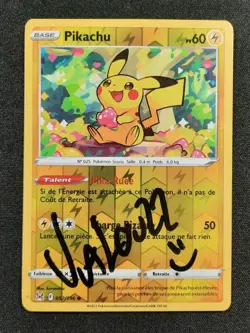 Carte Pokemon : Pikachu Reverse Signe Valouzz 2022 Origine Perdue 052/196 Exc FR - Image 1