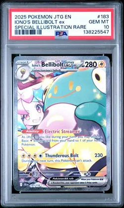 🔥 2025 Pokemon Journey Together Iono’s Bellibolt ex SIR #183 PSA 10 Gem Mint - Image 1