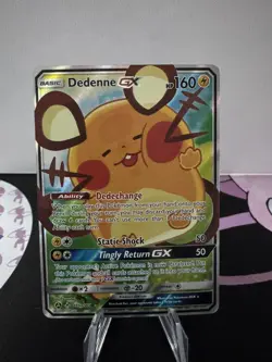 Pokemon Dedenne GX 195a/214 Full Art Alternate Art Promo - NM - Image 1