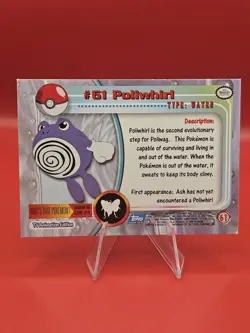 Poliwhirl #51 Pokemon TV Animation Topps Lightly played - Image 2