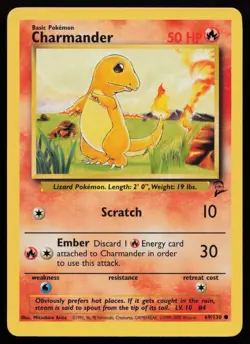 Pokemon Base Set 2 Charmander 69/130 - NM Pack Fresh - Image 1