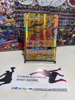 2021 Pokemon Reshiram & Charizard GX Tag Team Gold SM247 Black Star Promo 🔥 - Image 1