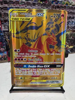 2021 Pokemon Reshiram & Charizard GX Tag Team Gold SM247 Black Star Promo 🔥 - Image 2