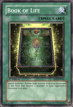 Book Of Life - 1st Edition SD2-EN021 - MP - YuGiOh - Image 1