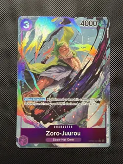 One Piece CCG Zoro-Juurou OP05-067 Alt Art Foil Awakening of The New - Image 1