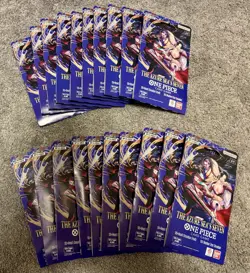 One Piece OP-14 The Azure Sea’s Seven Sleeved Booster Pack Lot of 20 Sealed ENG - Image 1