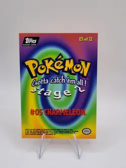 CHARMELEON E5 of 12 - BLACK LOGO TOPPS Pokemon Card - Image 2