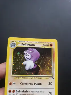 Poliwrath 9/75 Neo Discovery Holo Vintage WOTC Pokemon Card - HP - Image 3