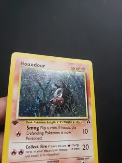 SWIRL - Pokemon 2001 1st Edition Houndour Holo Neo Discovery Card 5/75 - HP - Image 3
