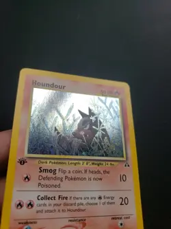 SWIRL - Pokemon 2001 1st Edition Houndour Holo Neo Discovery Card 5/75 - HP - Image 4