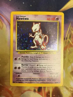 Pokemon TCG Mewtwo 10/102 Holo Rare Base Set 1999 Pokemon Card – Vintage WOTC - Image 3