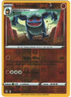 Seismitoad 90/203 Evolving Skies Reverse Holo Rare Pokemon Card Pokemon TCG 090 - Image 1